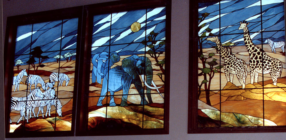 3-Panel Stained Glass in Sierra Valley