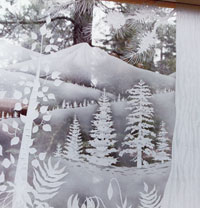 Sandblasted Window in Northstar